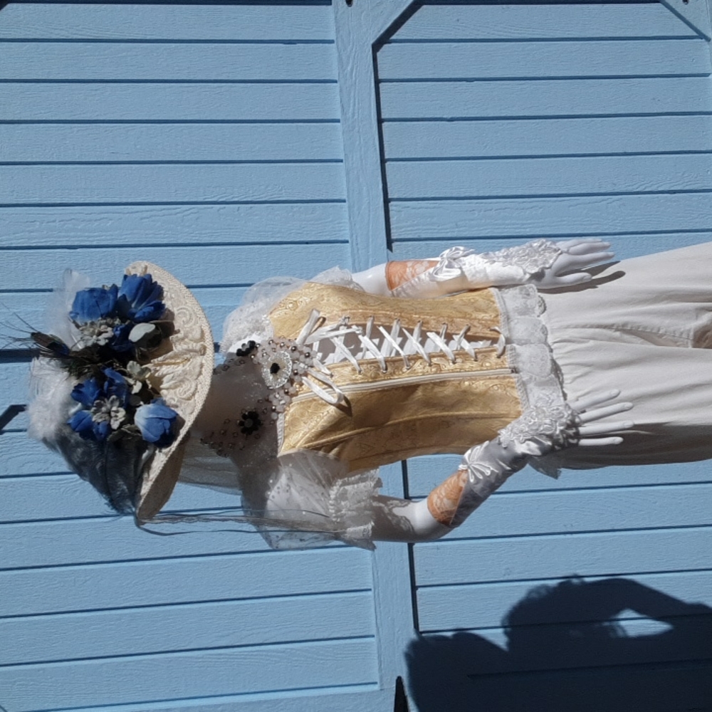 1880s Vintage, Victorian, Summertime wear outfit.